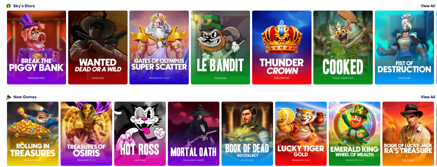 spellen Skyhills Casino